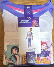 Netflix KPOP Demon Hunters Boys Pajama Set Size 10 2-Piece Knit Soft Cozy