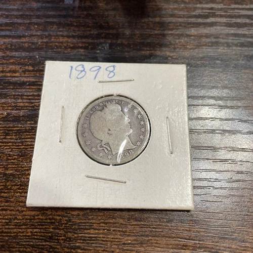 1898 Barber 25c Quarter 90% Silver (My Ref#33)