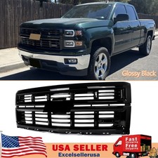 Gloss Black Front Bumper Grille Z71 Style For Chevrolet Silverado 1500 2014-2015