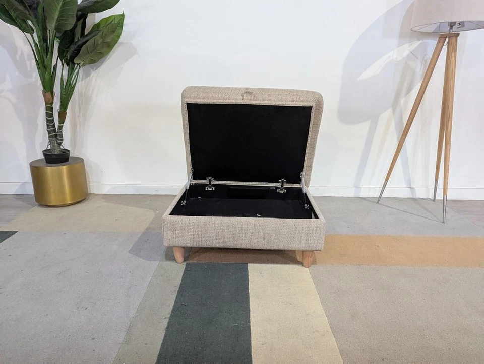 Marks & Spencer Scarlett Storage Footstool Natural Cosy Weave RRP £449