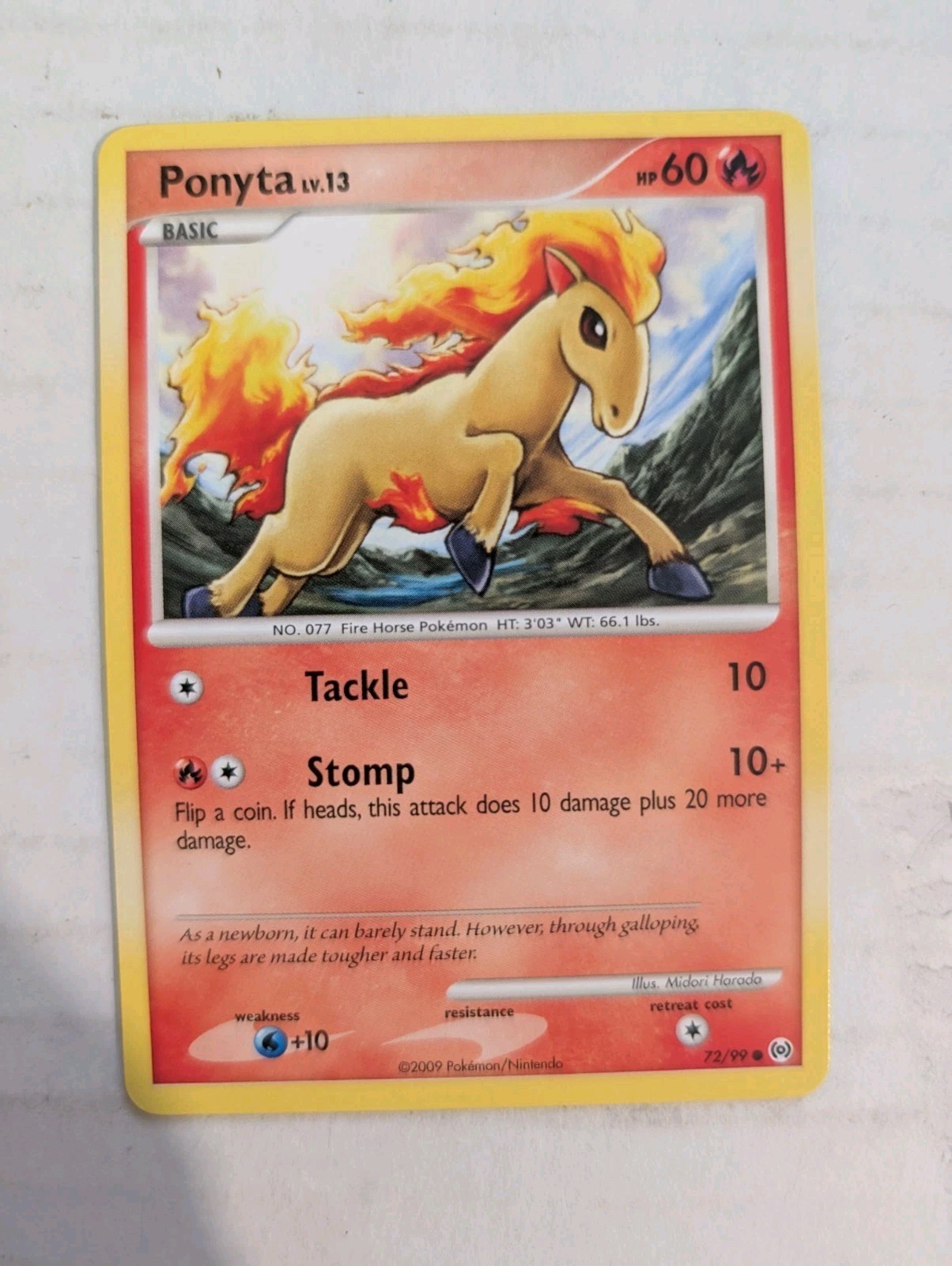 Ponyta 72/99 Common Platinum Arceus Pokemon TCG Near Mint