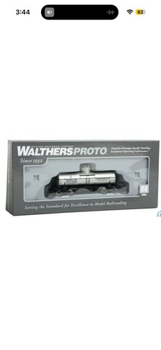 CARRO TANQUE BAQUELITA AISLADO WALTHERS PROTO 1/87 HO 32' ACF 8K GAL 920-100329 T6 | Zustand: New