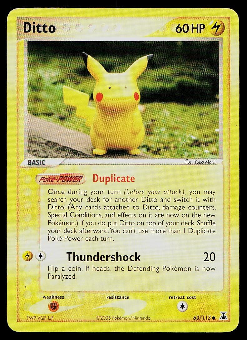 Pokemon Card Delta Species Ditto 63/113 Common