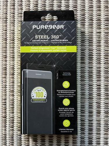 New PureGear Steel 360 Screen Protector for Samsung Galaxy S23 - Clear - 第 1/2 張圖片