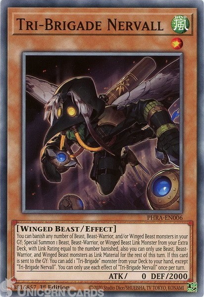 PHRA-EN006 Tri-Brigade Nervall Common 1st Edition Mint Yu-Gi-Oh! Card