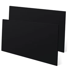  2 Pcs Black HDPE Sheet 1/2" Thick 16 x 12, HDPE Plastic Sheet Flexible High 