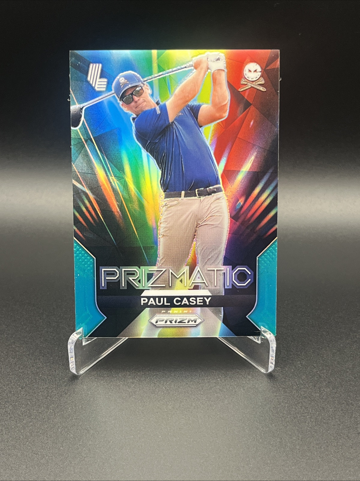 2024 Panini Prizm Liv Golf - Prizmatic Paul Casey #3 Teal Prizm /199