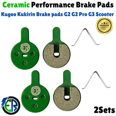 E REVOLUTION Kugoo Kukirin Bremsbeläge für G2 G2 Pro G3 Scooter Ceramic Performance 2 SETS UK