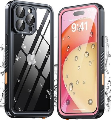 ANTSHARE IPHONE 16 PRO MAX CASE PINK/CLEAR IP68 WATERPROOF SHOCKPROOF 6.9''