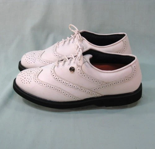 Dunlop Golf Shoes M2500C White Wingtip Men's Size 8 NEW w/ Spike Tool - Image 4 of 4