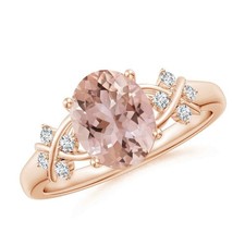 925 Sterling Silver 7x5mm Oval Aquamarine Ring With CZ Accents Ring For Women