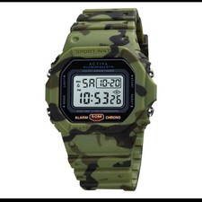 Activa Retro X Invicta Mens Digital Watch 49mm Army Green Camo Sport ACW1628-003