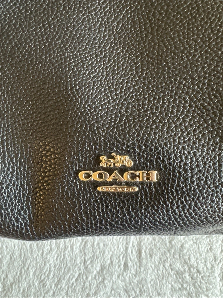 Coach Black Leather Diaper Bag  Multifunction Travel Tote Unisex - Image 2 of 4