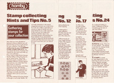 Hornby Stamp collecting Hints and Tips Leaflets Nos. 5, 12, 17 & 24 - from 1965