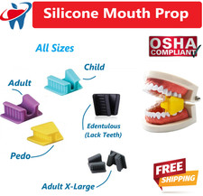 Dental Mouth Edentulous XL Silicone Bite Blocks Autoclavable  Dry Heat to 500 F