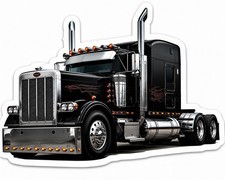 Semi Truck Sticker Black Smoke Rig Decal Heavy Duty Trucker Wheeler