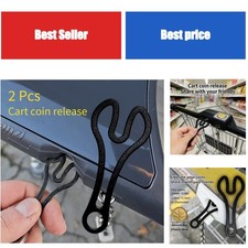 2Pcs Shopping Cart Token Keychain Trolley Unlock Tool 3D Plastic Reusable
