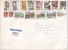SA23g Italy, Rome 1986 to Belgium, via Air Mail, cover