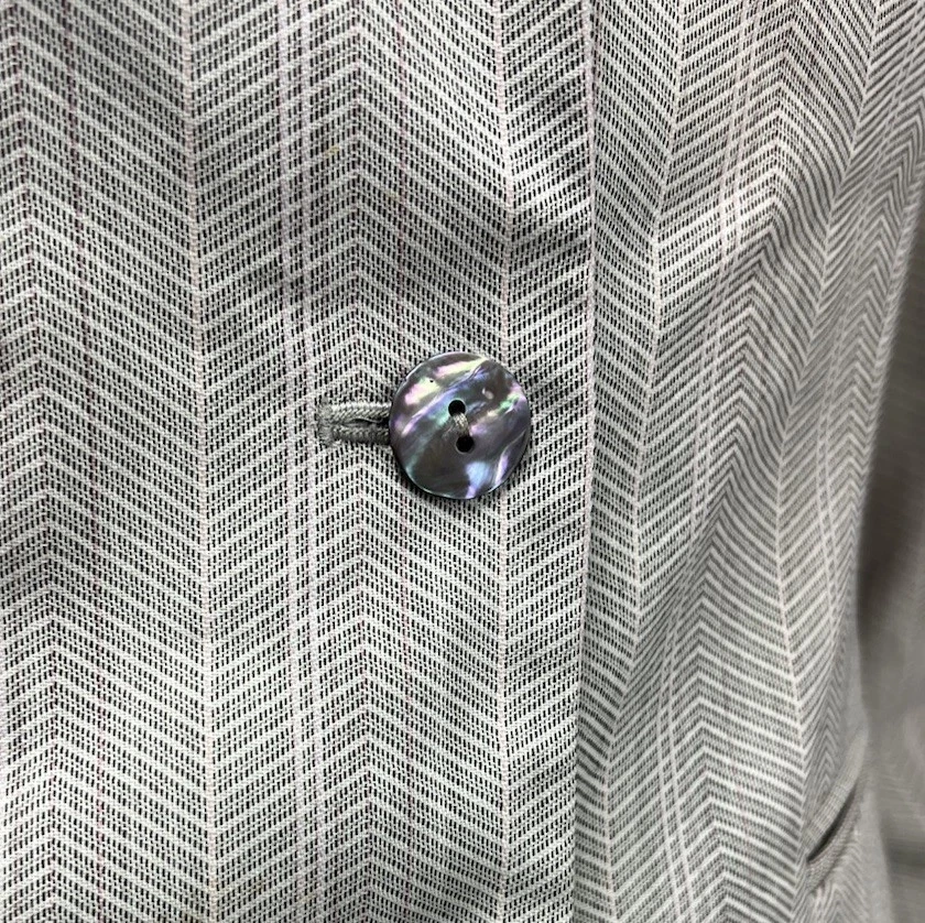 Traje Blazer Lafayette 148 Mujer Crema Taupe 6/Pantalones 8 Botones Madre Perla Foto 3 de 4