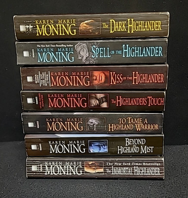 Karen Marie Moning Lot Of 7 HIGHLANDER 1 -7 Paperbacks~ALMOST COMPLETE