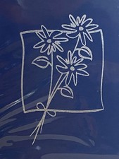 Creative Memories 7 x 7" Album. New, Retired With Pages. Blue w Silver Flowers.