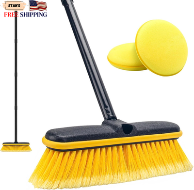 #ad Car Wash Brush with Long Handle 55#x27;#x27; Vehicles Exterior Washing Supplies Soft ... $33.34