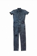 Romperjack Denim mens distressed sz M Black Gothic fun outerwear Jumpsuit