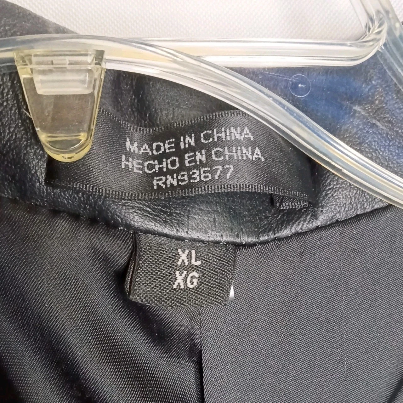 J Ferrar Men's XL Black Genuine Leather Sport Coat Jacket Blazer 54" Soft Y2K  image 3