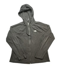 The North Face Fleece Jacket Womens Large Black Hooded Full Zip NF00CP5RJK3