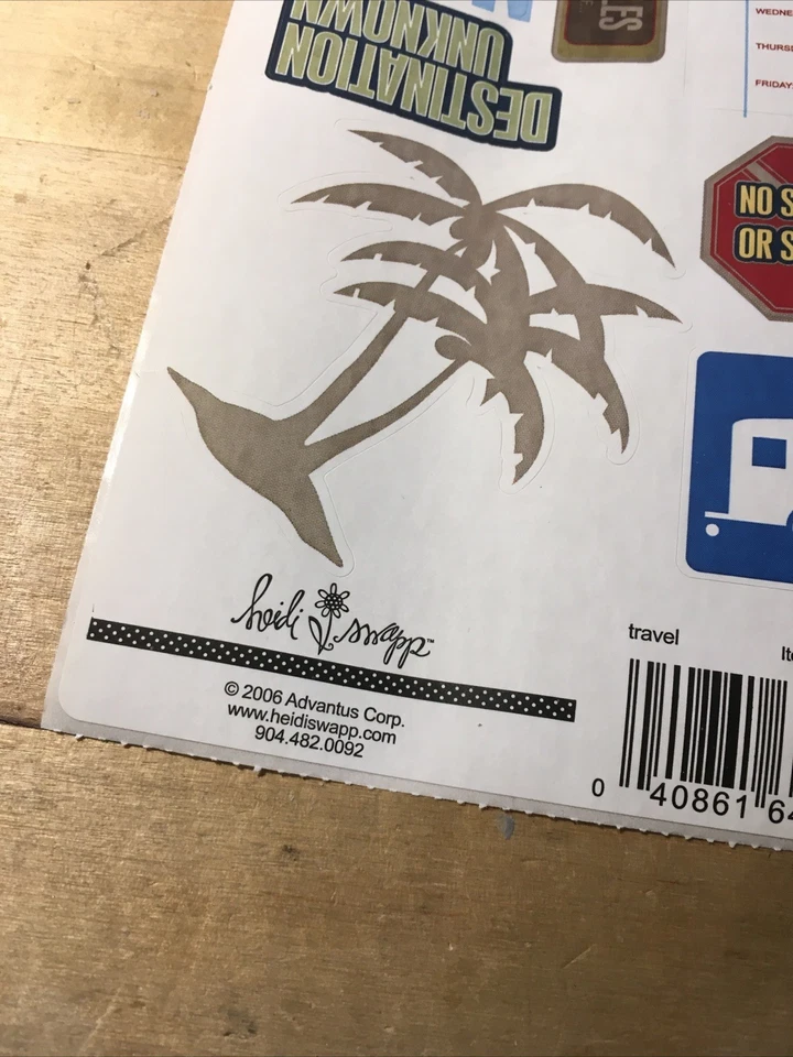 Heidi Swapp TRAVEL TRAILER VACATION  Stickers  2006 - Image 2 of 4