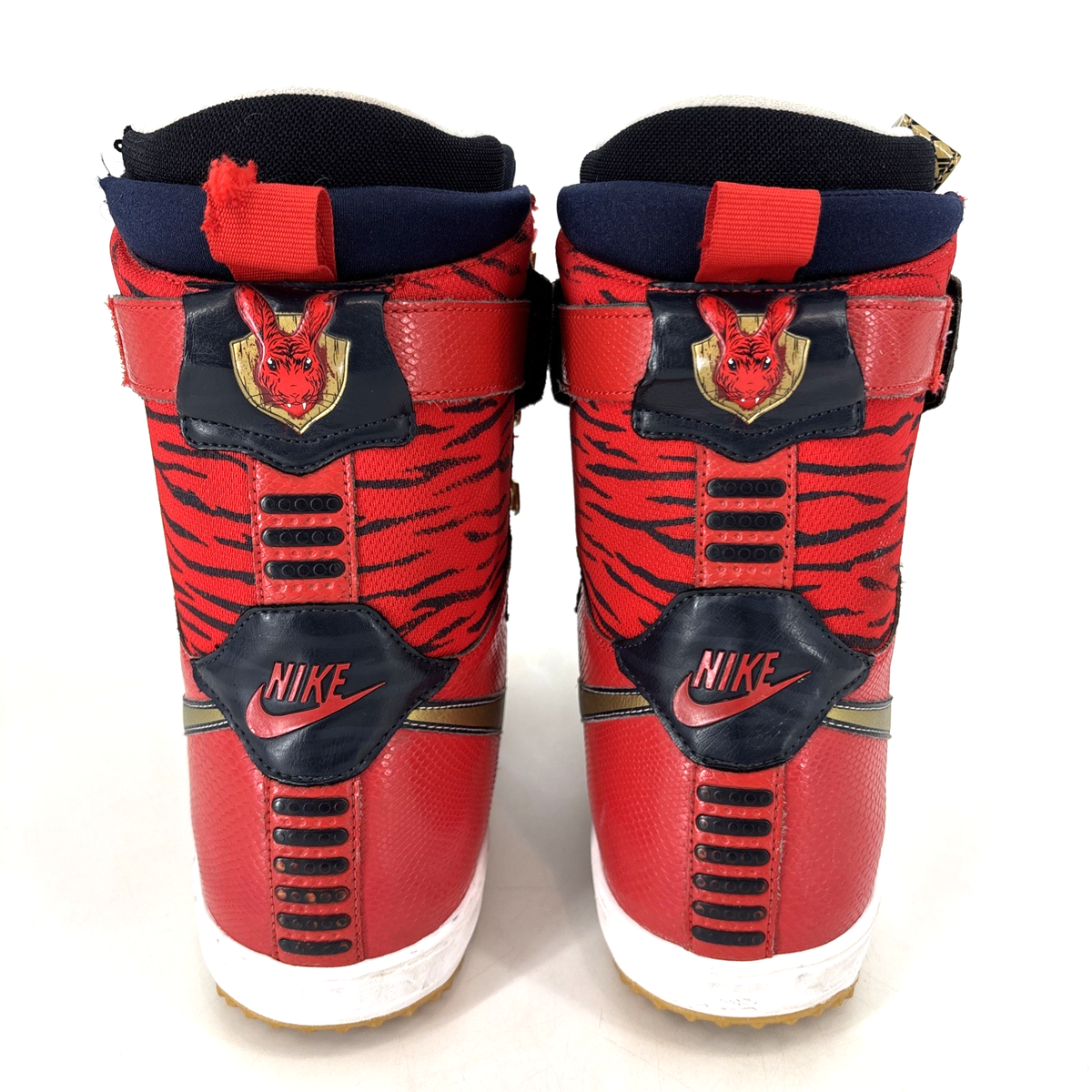 RARE Nike Zoom Force 1 Snowboard Boots 6 Red Tiger Rabbit ZF1