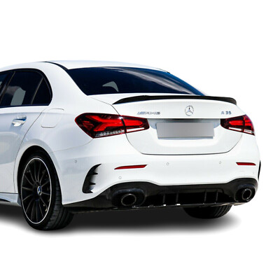 Spoiler Passend für MERCEDES V177 A160 A180 A200 A220 A250 Schwarz glanz