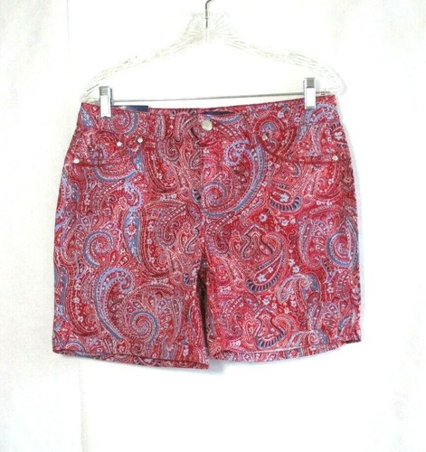 Bandolino Amy Short Red \u0026 Blue Paisley 