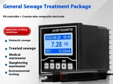 Industrial PH/ORP Control Meter Monitor Detection Sensor +5m Composite Electrode
