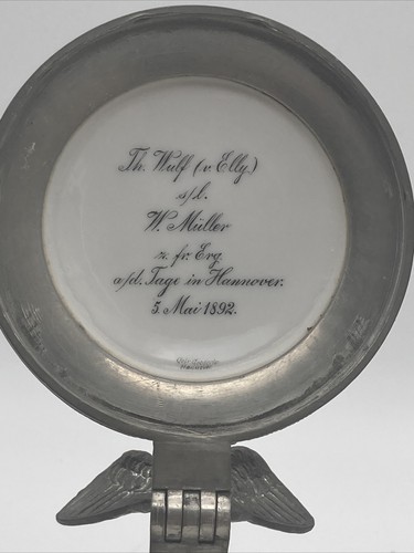 Studentica, Glasbierkrug, datiert 1892, Porzellanbild - Bild 7 von 12