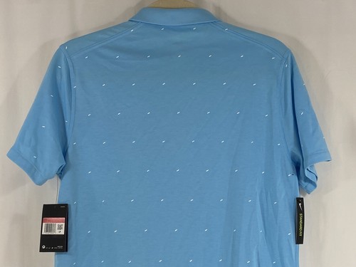 Nike Dri-Fit Player Wing Print Tech Golf Polo Blue White CI9797 Mens L NWT - Picture 8 of 15