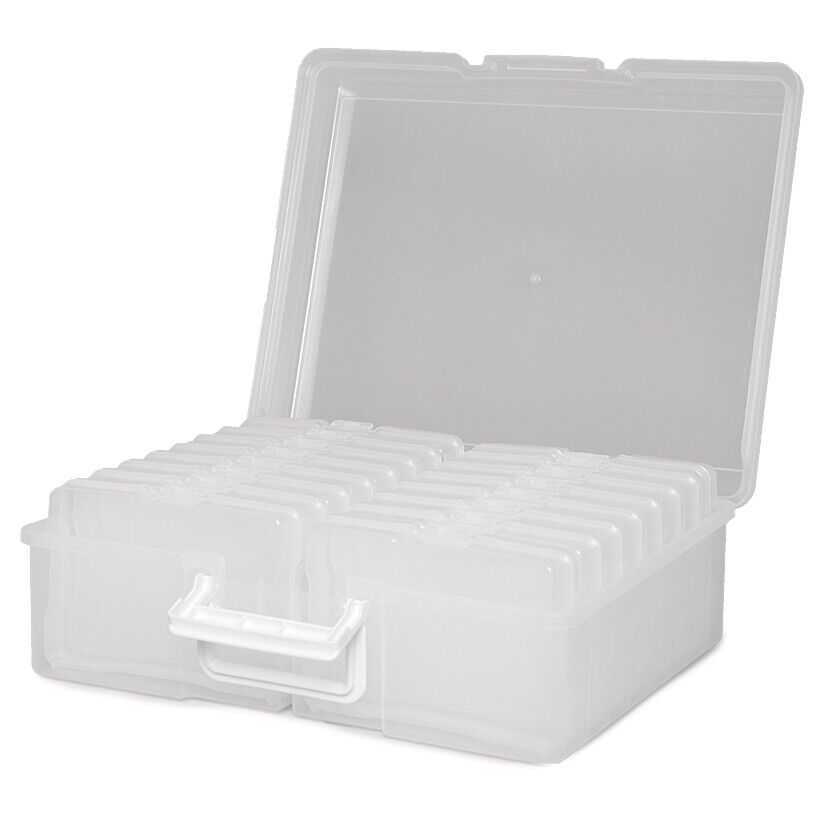 Photo Storage Box for 1600 Pictures Clear Organizer Acid-Free Cases Keeper  Pics