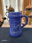 Greentown Glass Stein Indiana Tumbler and Goblet Co. Dark Blue Slag Glass GTN-B2 — photo 1