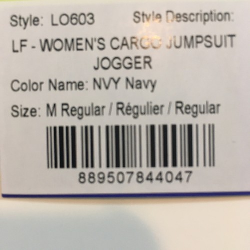 Landau Forward Women's 8-Pocket Cargo Scrub Jumpsuit Overalls Navy NWT M Lo603 - Picture 10 of 11
