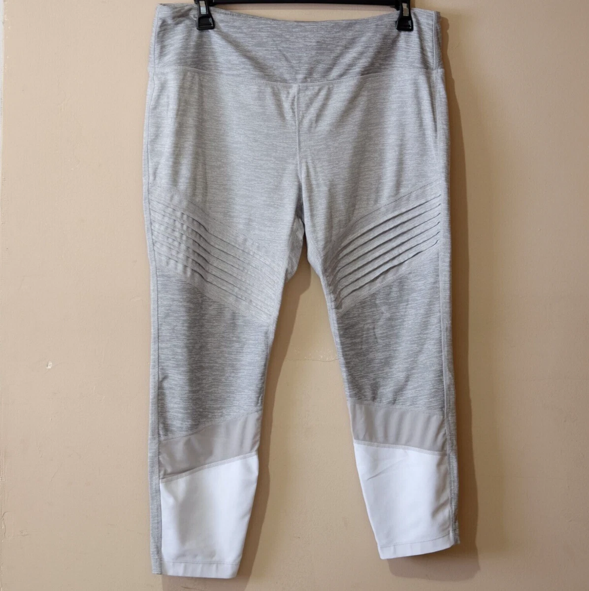 AVIA Pants Women s XXL Leggings Active Workout Gym Running Grey White p66 9