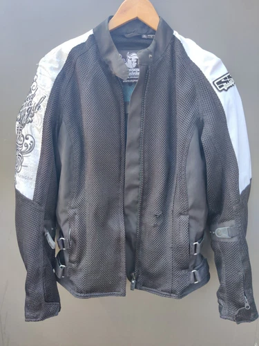 SS Gear Speed and Strength Women's Padded Motorcycle Jacket Size S VG+ Free Ship