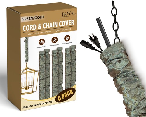 Royal Designs, Inc. Decorative Fabric Cord Cover Chandelier Chain Cover 4Ft long - 第 37/89 張圖片
