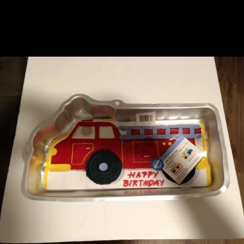 1991 Wilton Metal Cake Pan 2105 2061 Fire Truck Instruction Book Avail Online