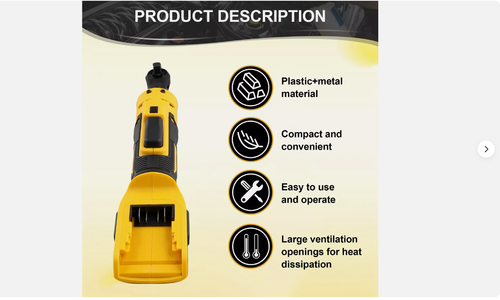 For Dewalt Electric Ratchet Wrench 220N.M Cordless Driver 3/8Inch impact Removal - Picture 9 of 12