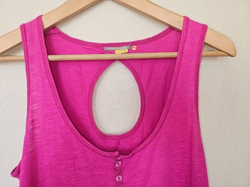 Little Yellow Button Signe Henley Tank Size Small Magenta Pink Anthropologie - Picture 5 of 11