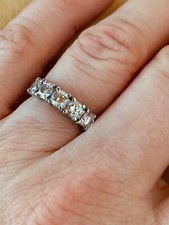 Diamond, Platinum wedding band, 5 diamond band ring, 3,400.00