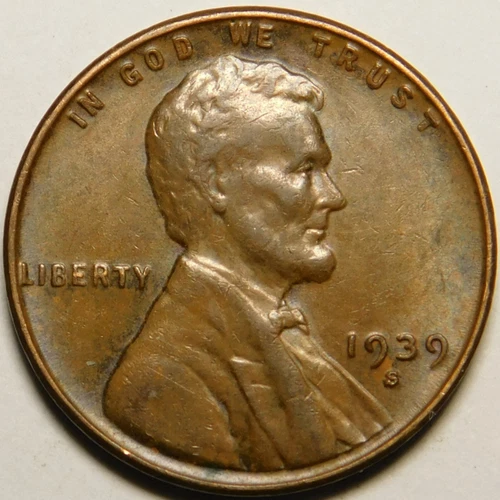 1939 S Lincoln Wheat Cent VF-EF "Actual Coin Pictured"