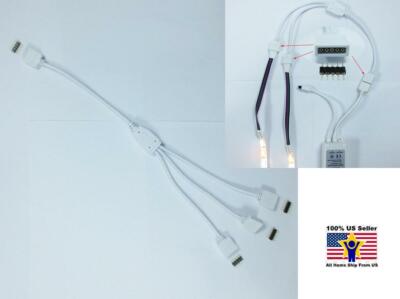 (10-pack) 1:3 5-pin Female Power Splitter Cable for RGBW LED Strip Light