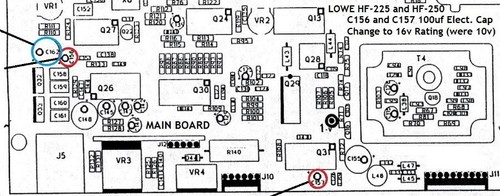 Lowe HF-150-125-225-235 power supply replacement electrolytic caps 100uF repair - Afbeelding 3 van 4