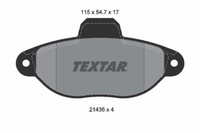 Textar 2143602 Bremsbelagsatz, Scheibenbremse FüR Fiat, Lancia, Zastava
